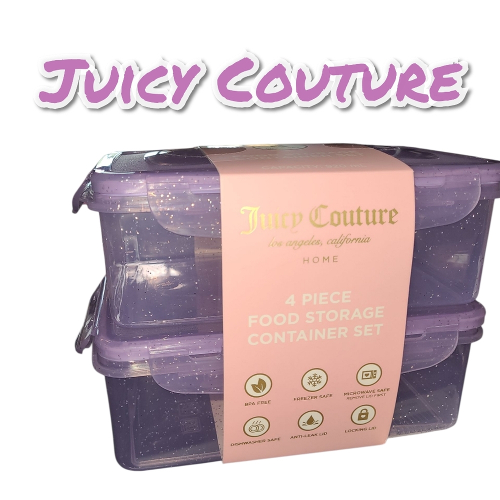 Juicy Couture Plastic Purple Food Storage Container Set - 920ml